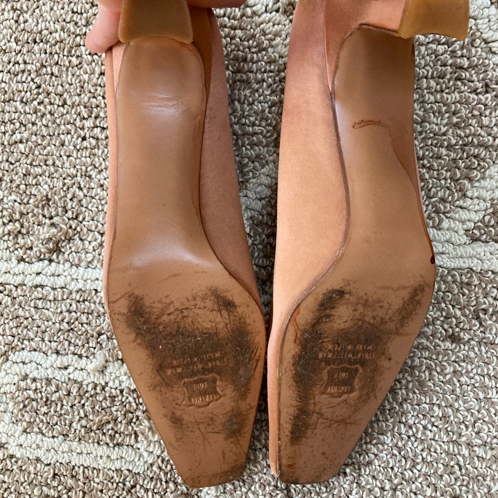 Stuart Weitzman Tan Block Heels - image 4